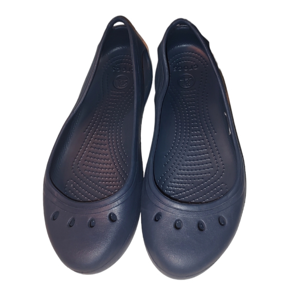 Navy Crocs Kadee Flats